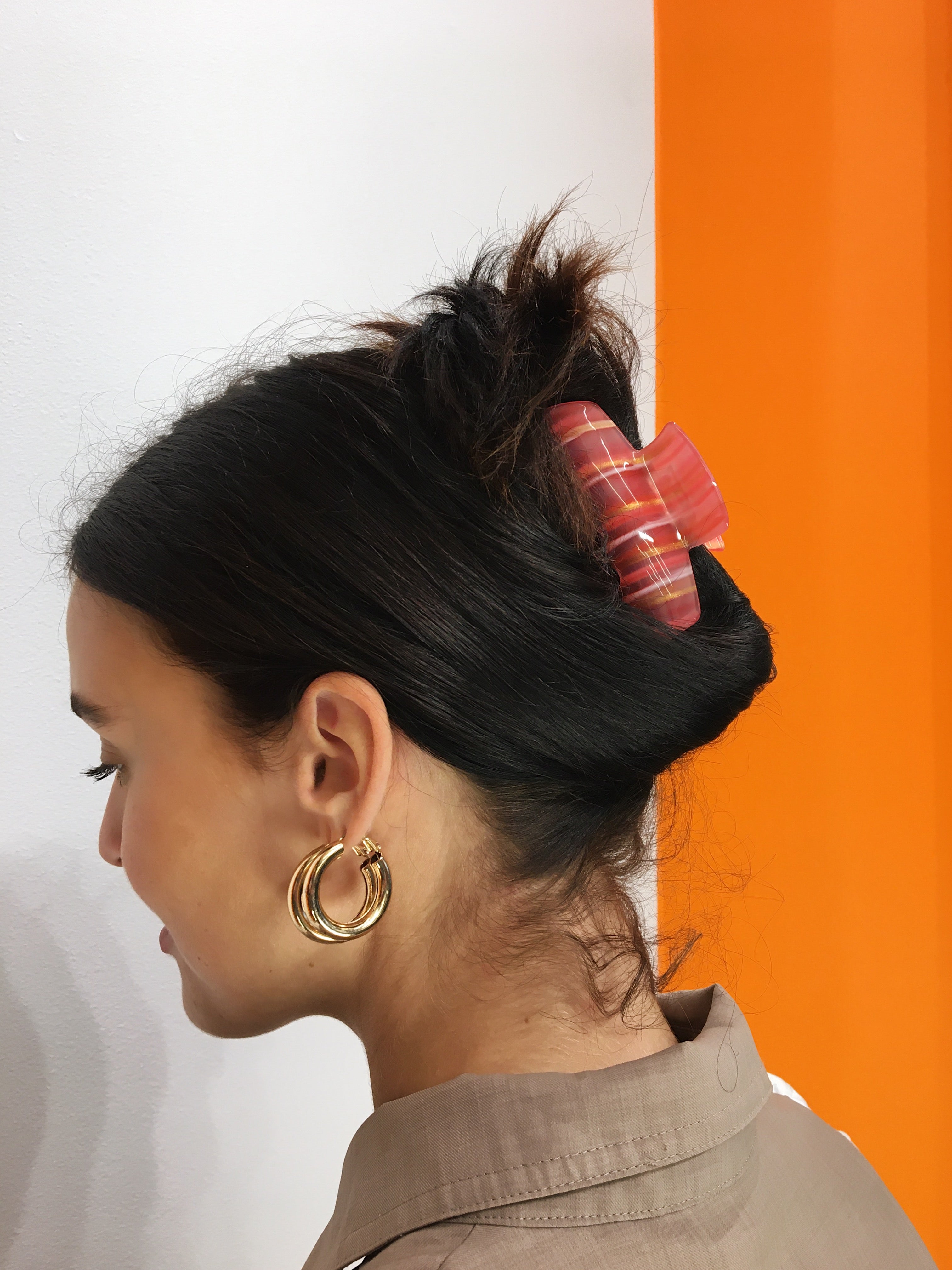 Abstract Hairclip - Red