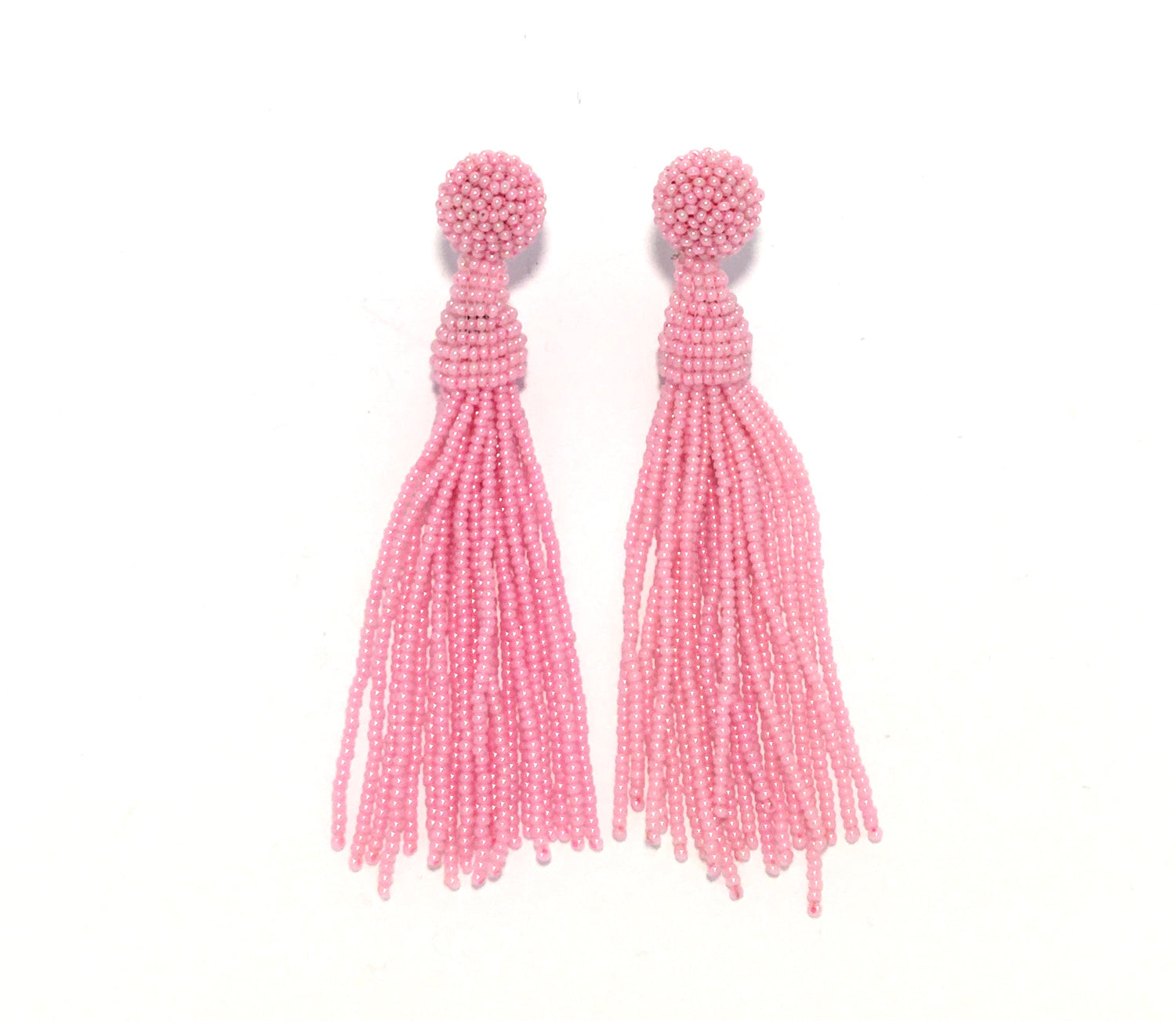Perleørering Tassel - Baby Pink