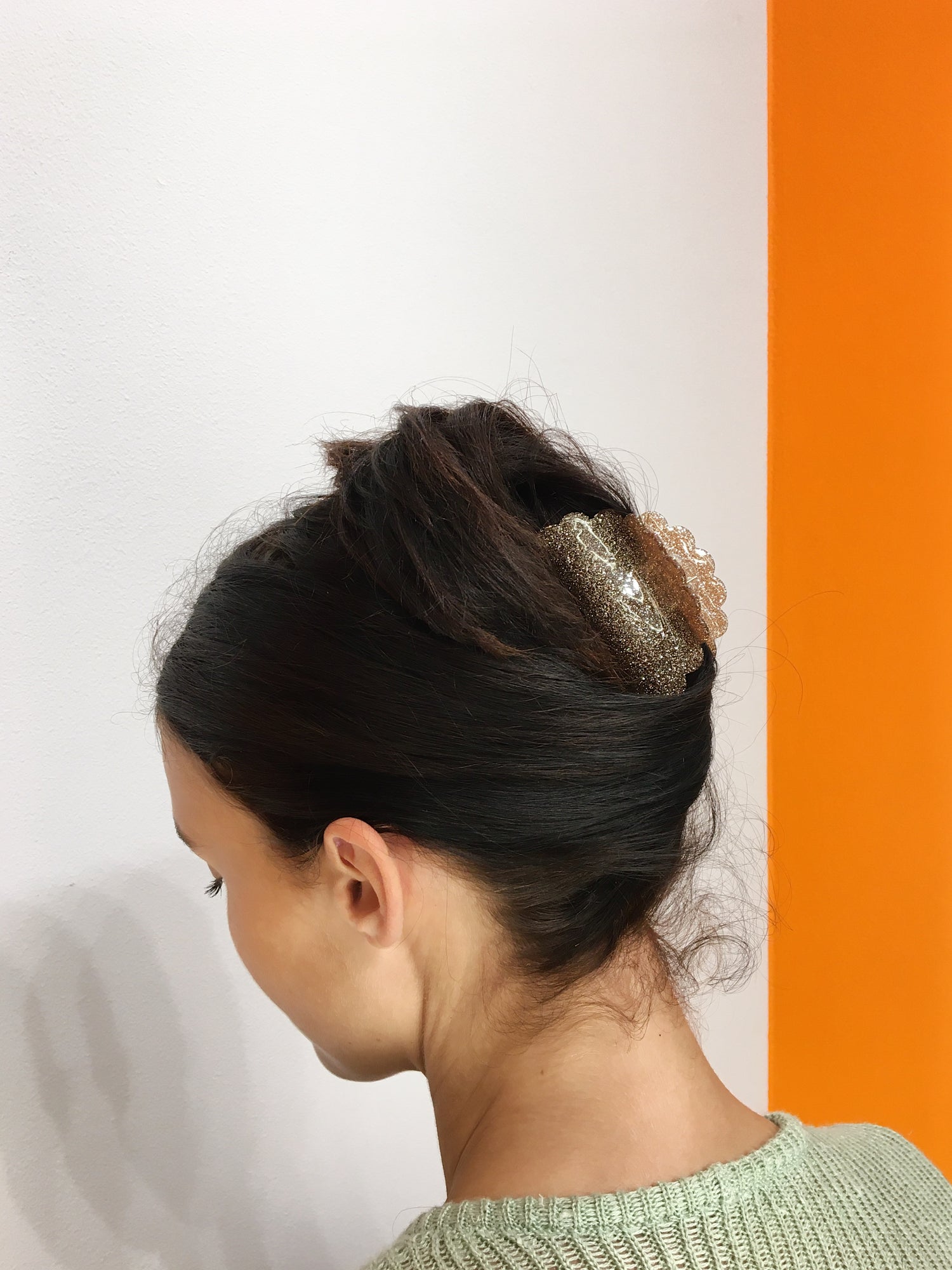 Glitter Hairclip - Bronze