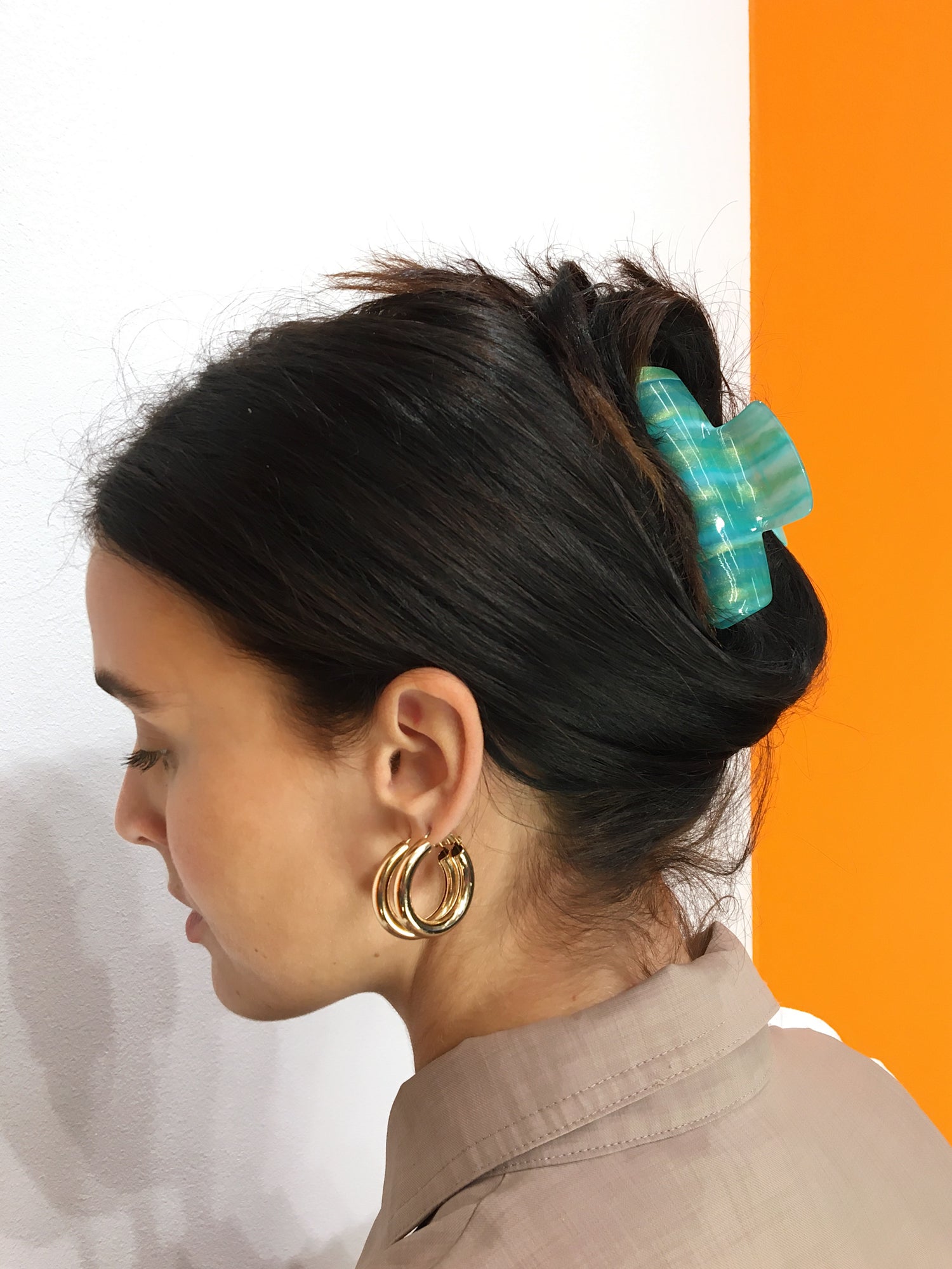 Abstract Hairclip - Blue