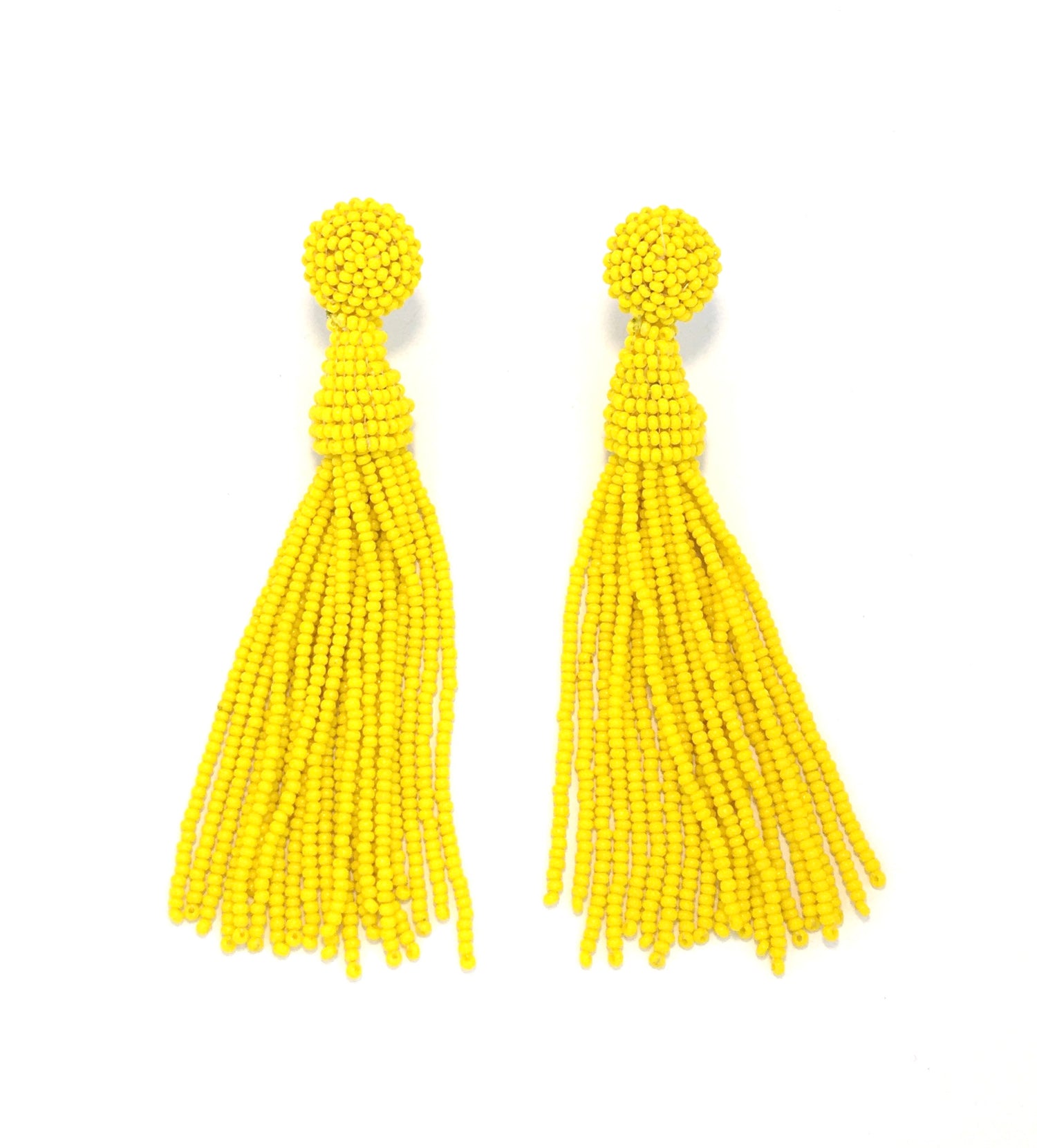 Perleørering Tassel - Gul