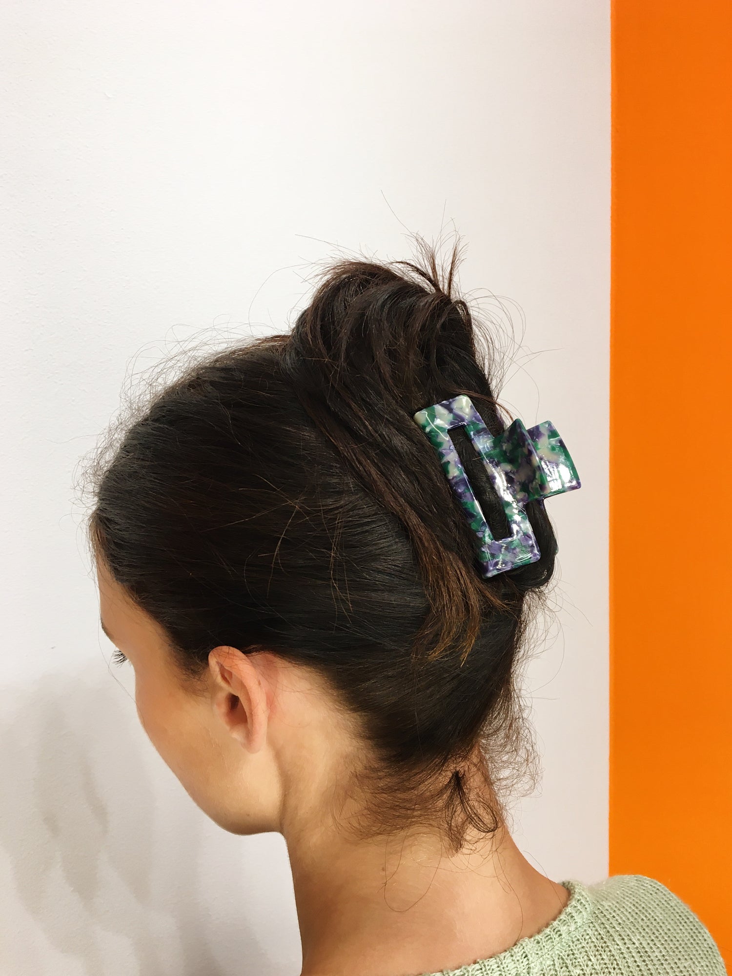 Marble Hairclip - Green