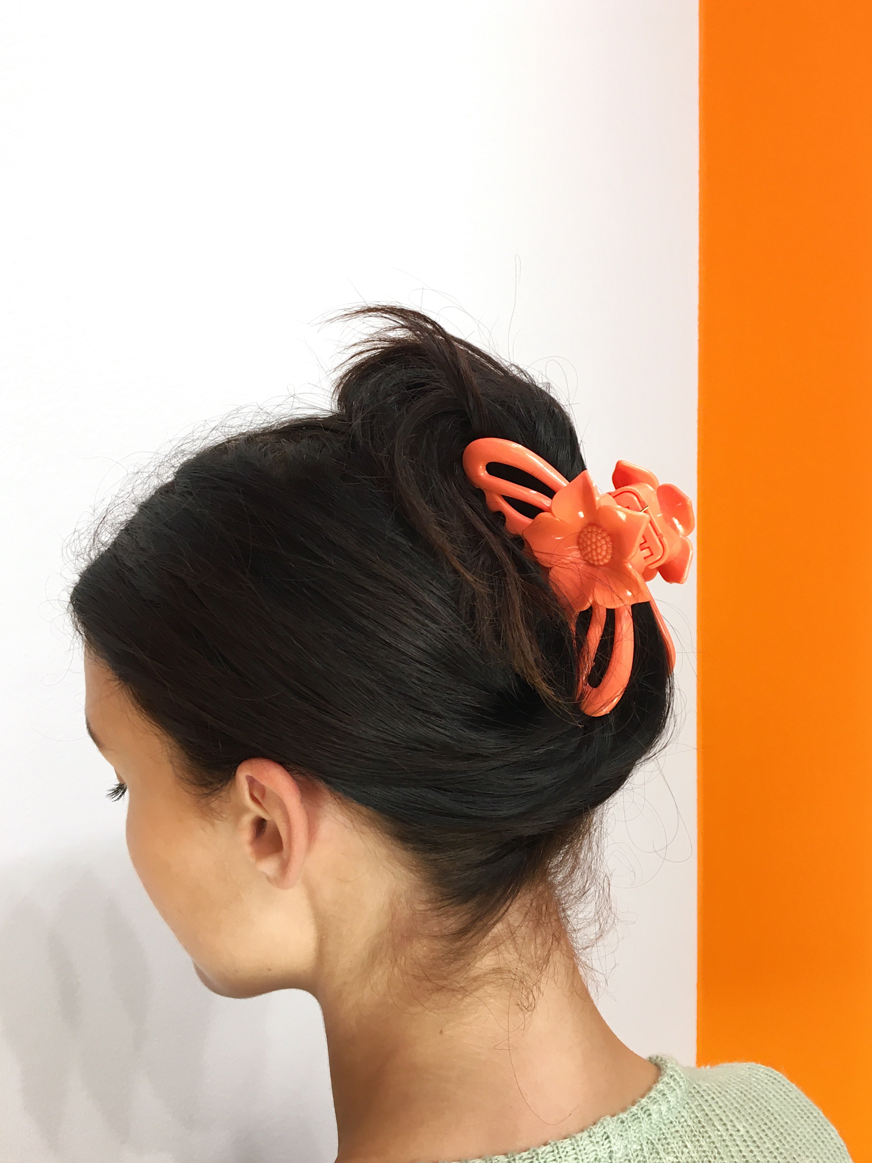 Flower Hairclip - Orange