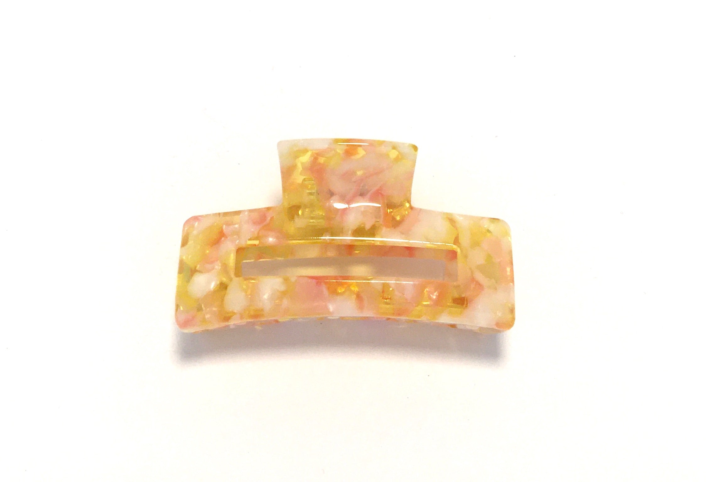 Marble Hairclip - Yellow