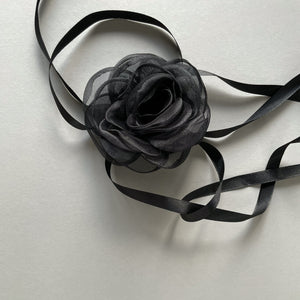 Multiflower - Organza - 10 cm - Black