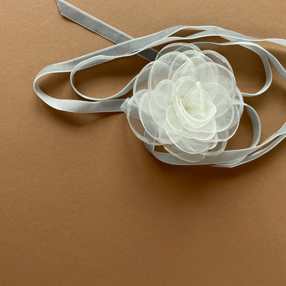 Multiflower - Organza - 10 cm - Cream
