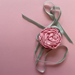 Multiflower - Satin Rosette - 8 cm - Pink