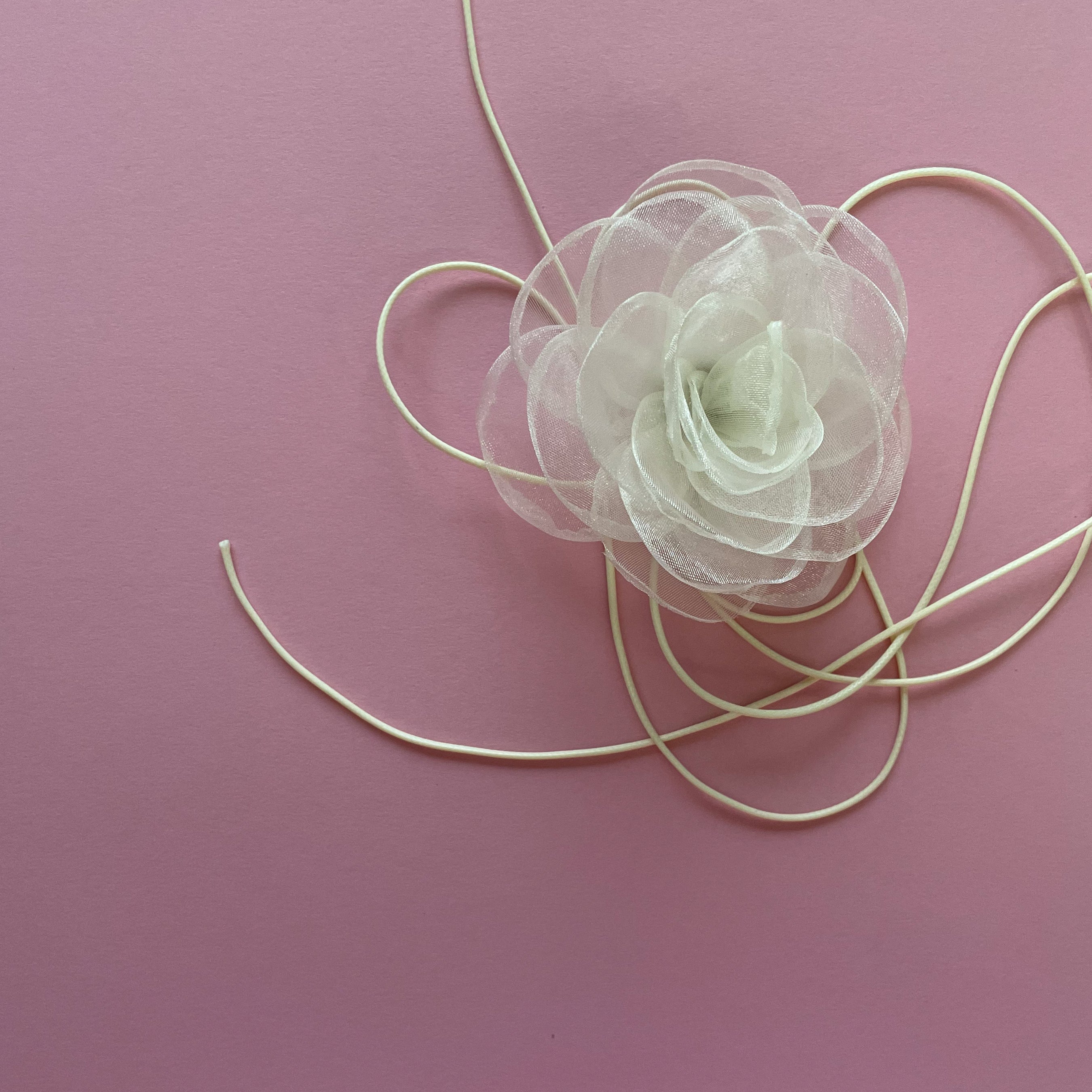 Multiflower - Organza - 10 cm - Cream