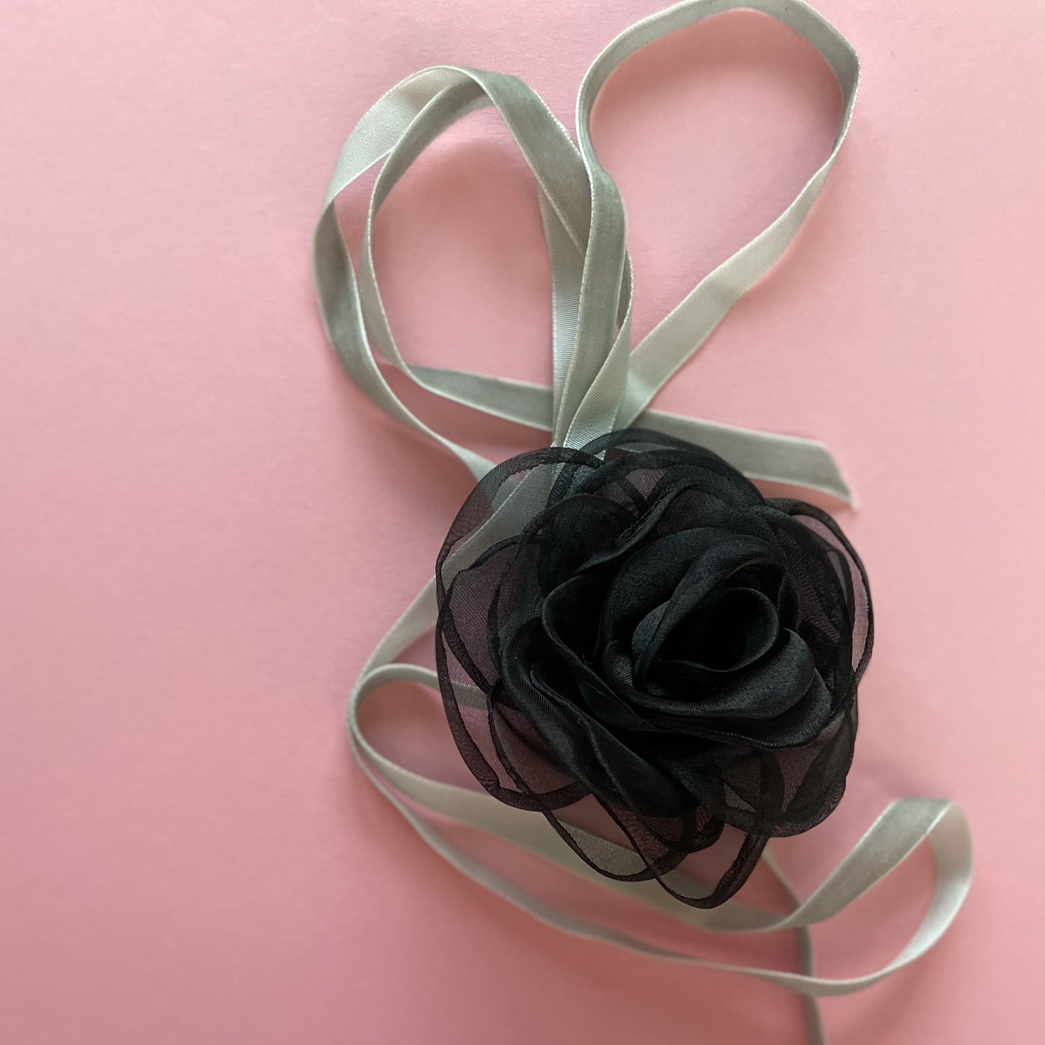 Multiflower - Organza - 10 cm - Black