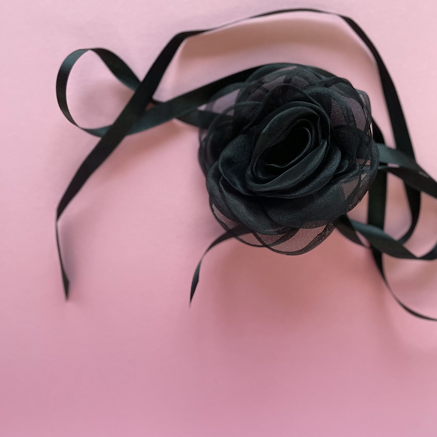 Multiflower - Organza - 10 cm - Black