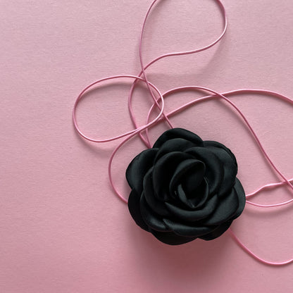 Multiflower - Satin - 9 cm - Black