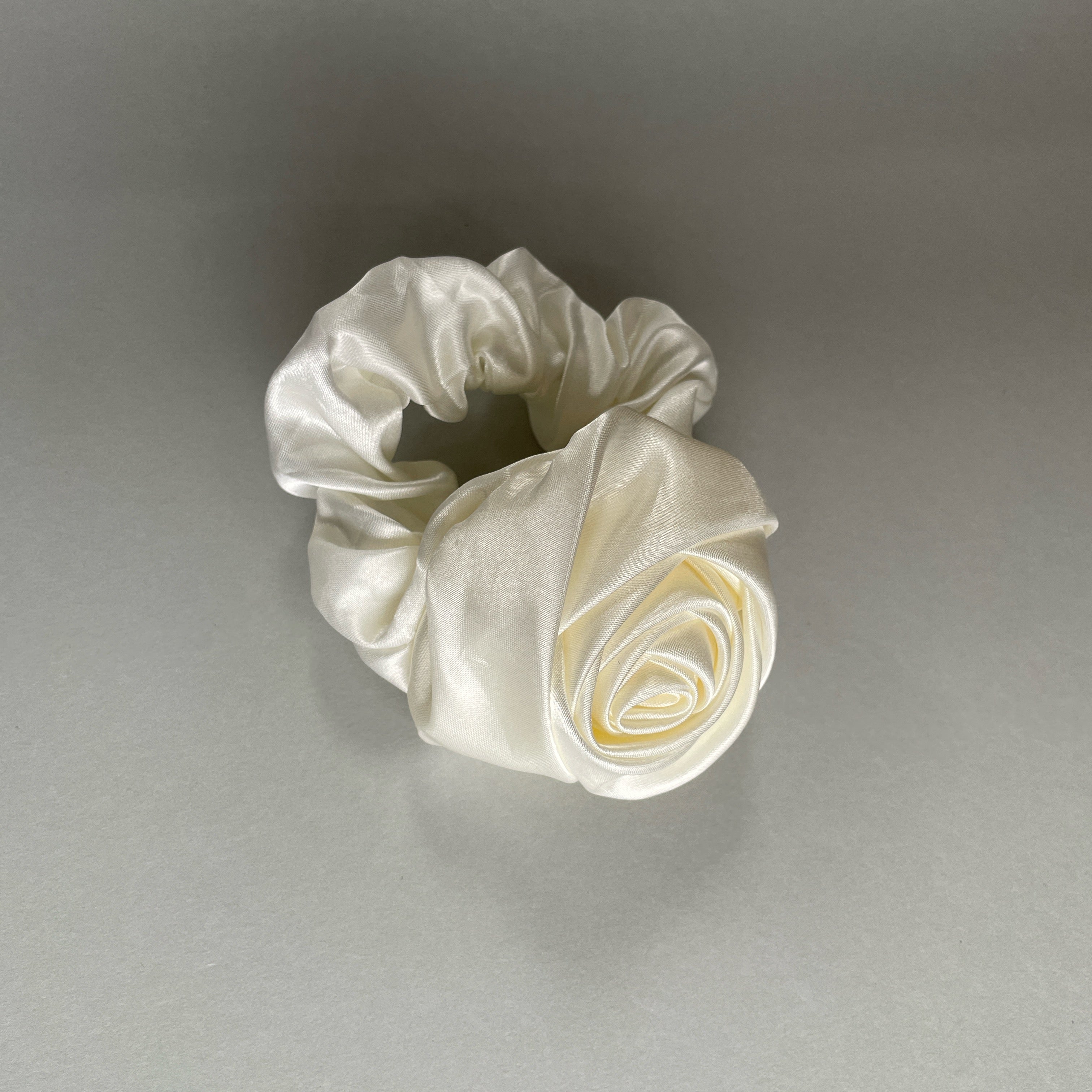 Rose Scrunchie - White