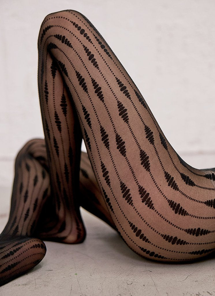 Josefin Drop Tights - Black
