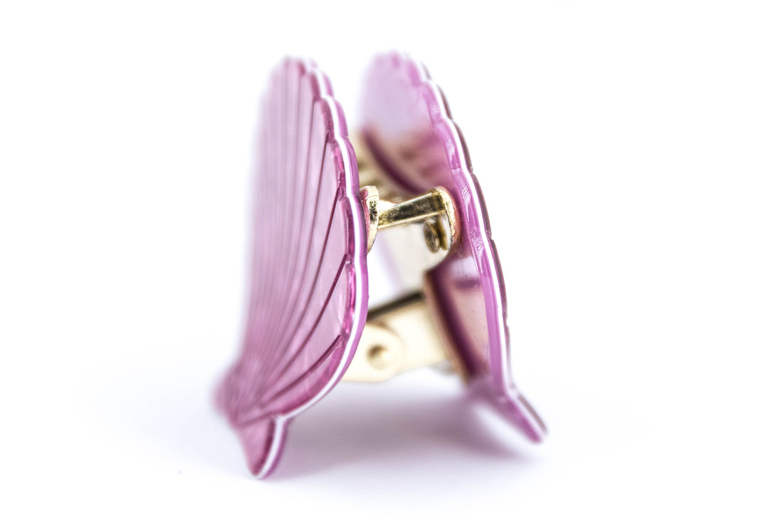 Mussel Hair Clip - Purple