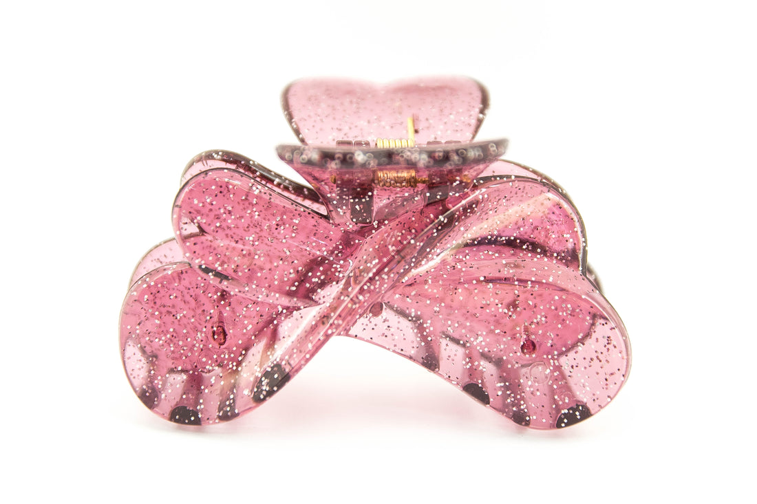 Twist Hairclip - Bordeaux Glitter