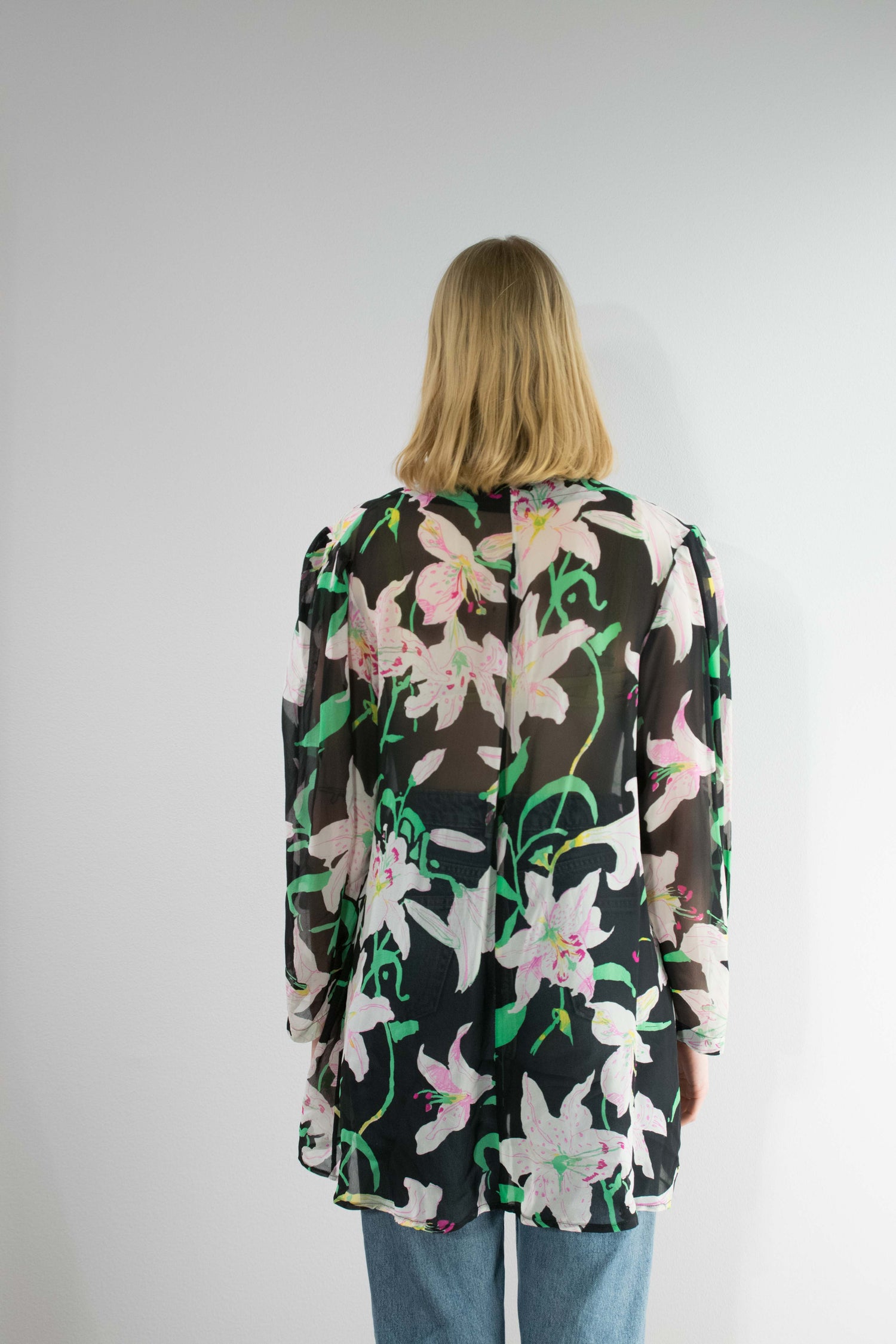 Blomster Silkebluse