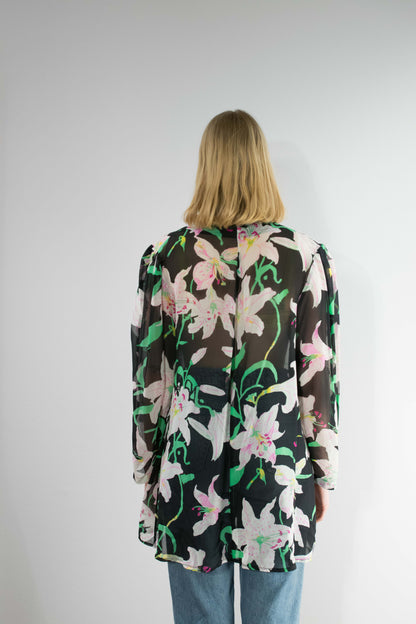 Blomster Silkebluse