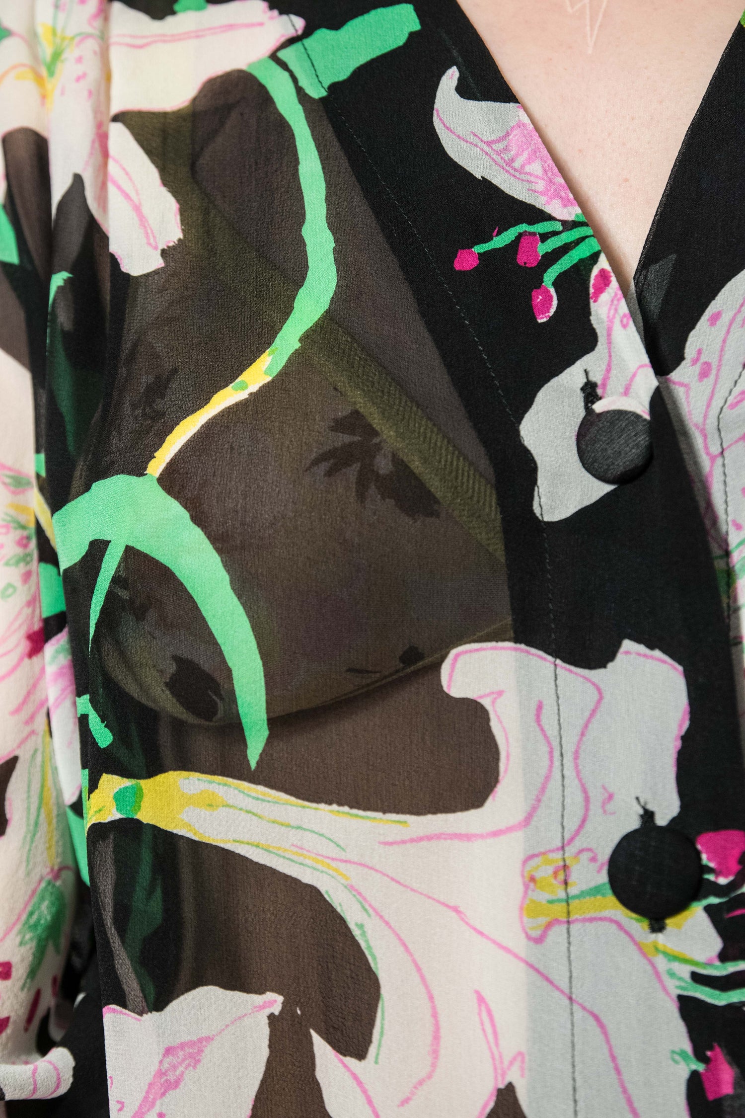 Blomster Silkebluse