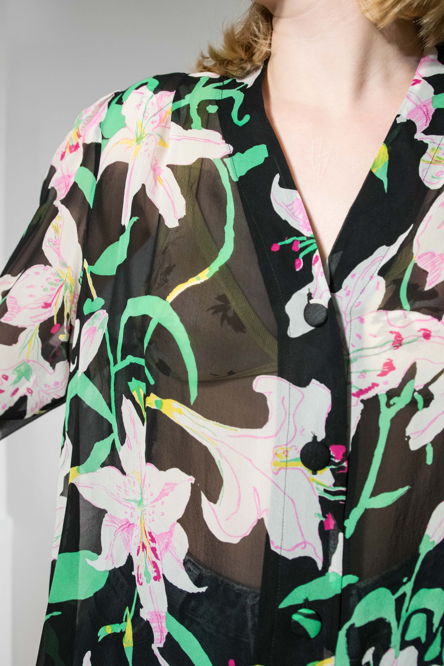 Blomster Silkebluse