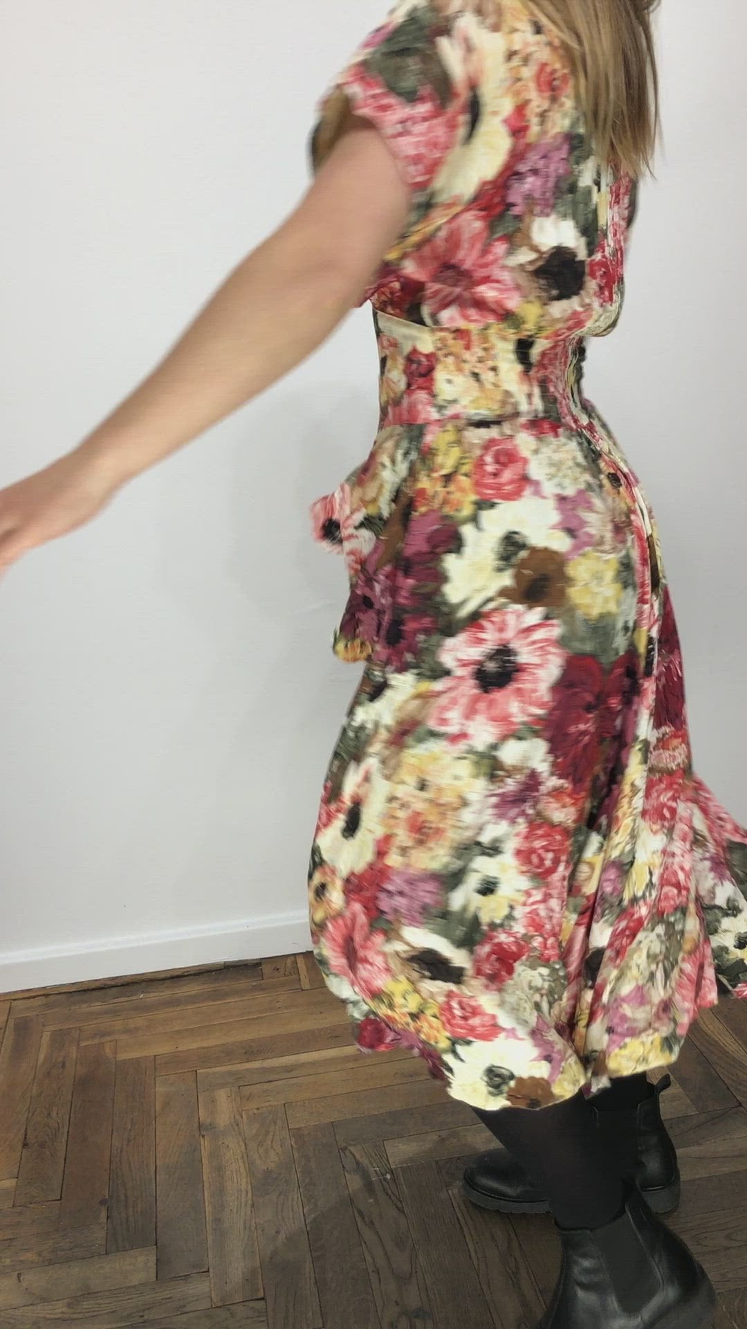Blomster Peplumkjole