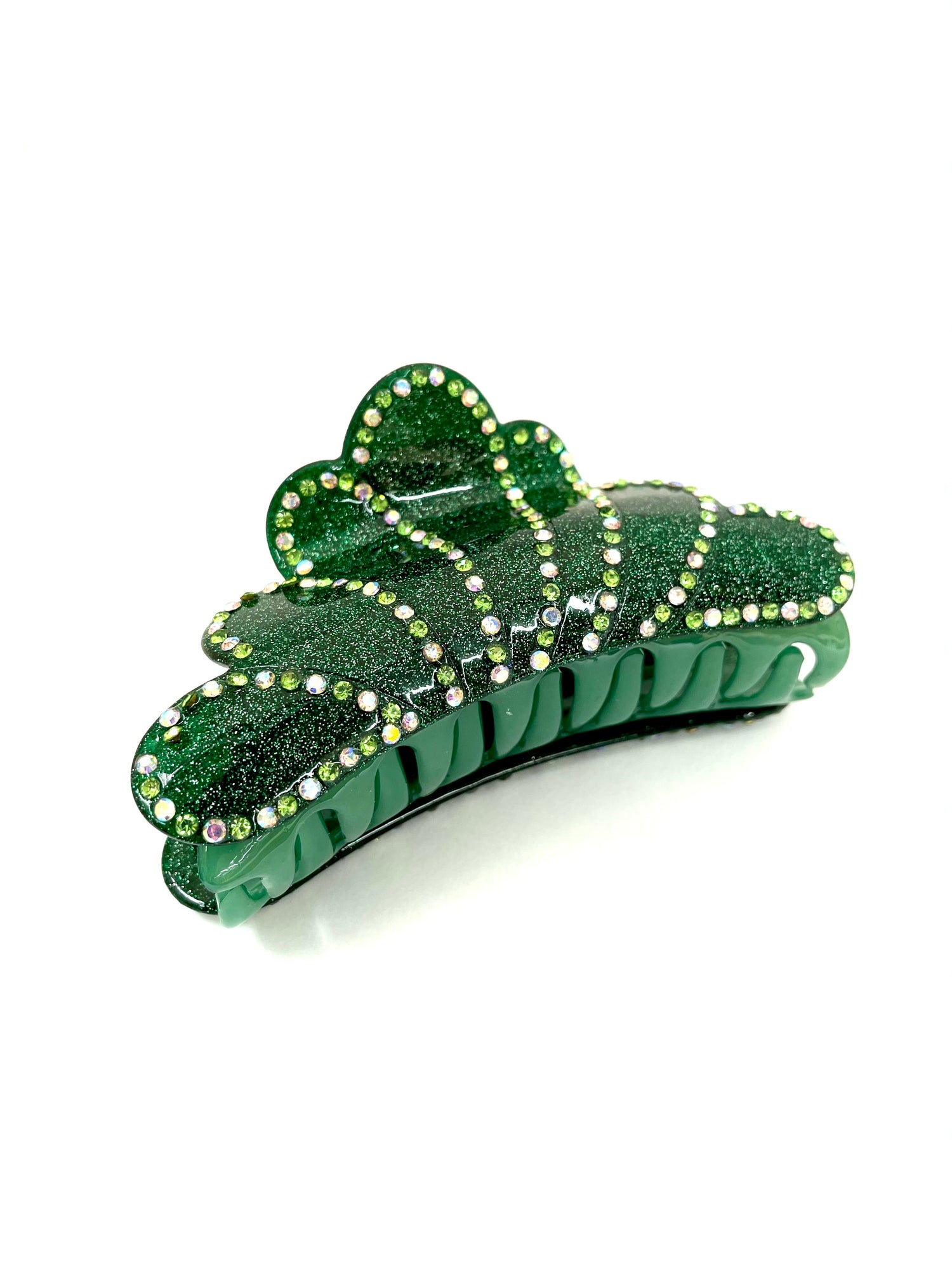 Cloudburst Hairclip - Dark Green