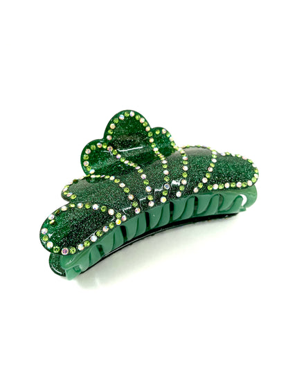 Cloudburst Hairclip - Dark Green