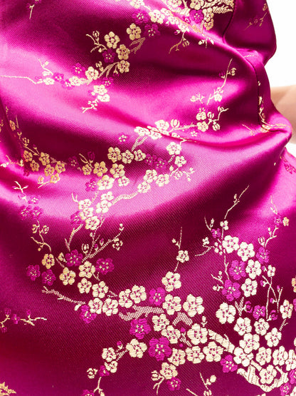 Hot Pink Vintage Silkekjole