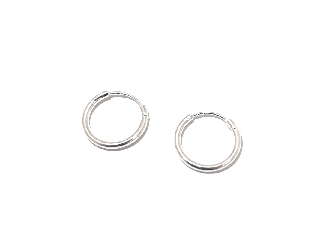 Creoles size 2 - 13 mm - Sterling Silver