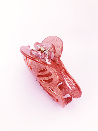 Glitter Stencil Hairclip - Pink
