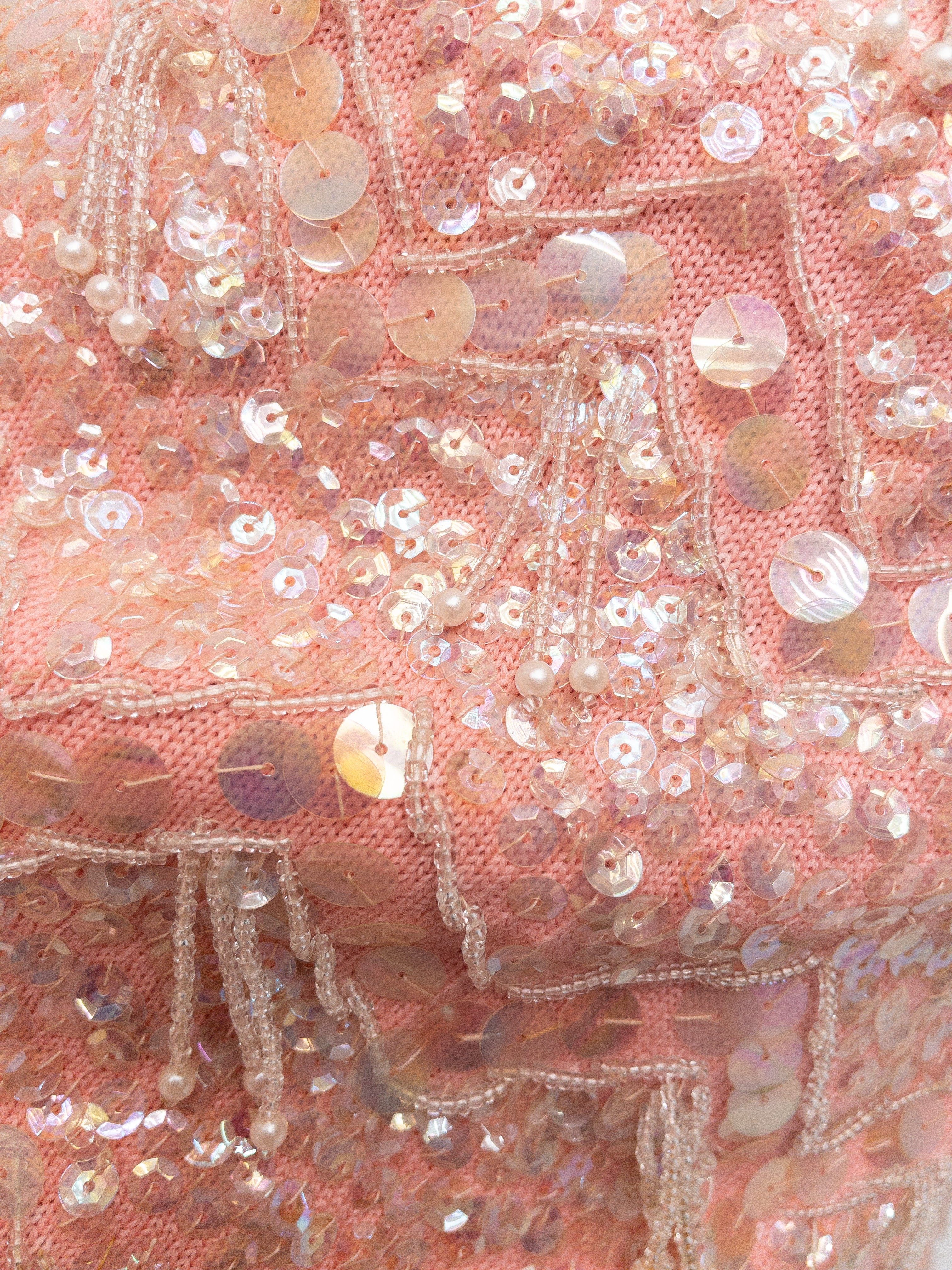 Lyserød Vintage Paillet Top