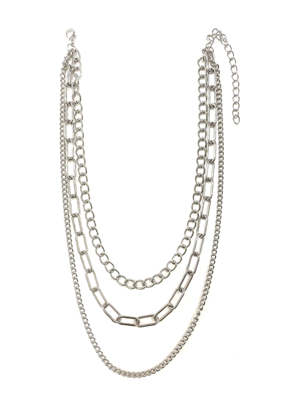 Tulip Triple Chain - Silver