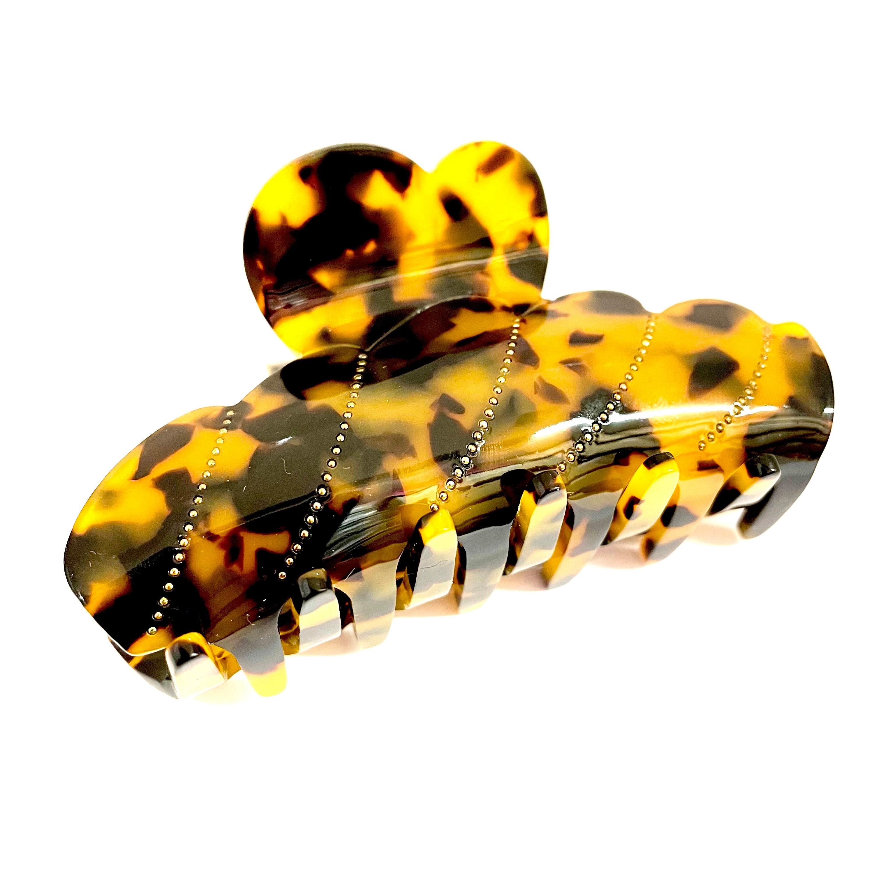 Gold Dot Hairclip - Tortoise