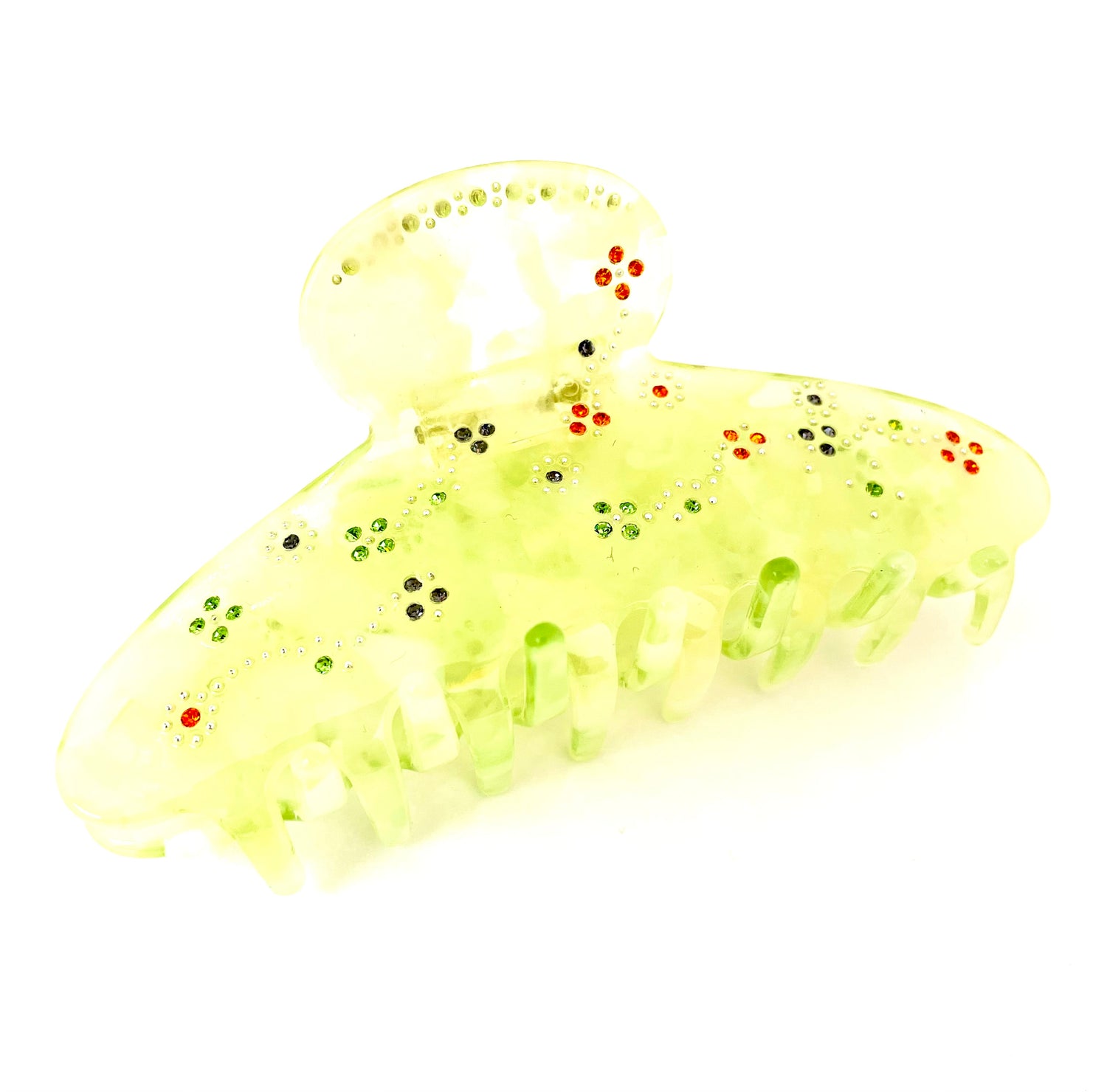 Flower Meadow Hairclip - Marble Green