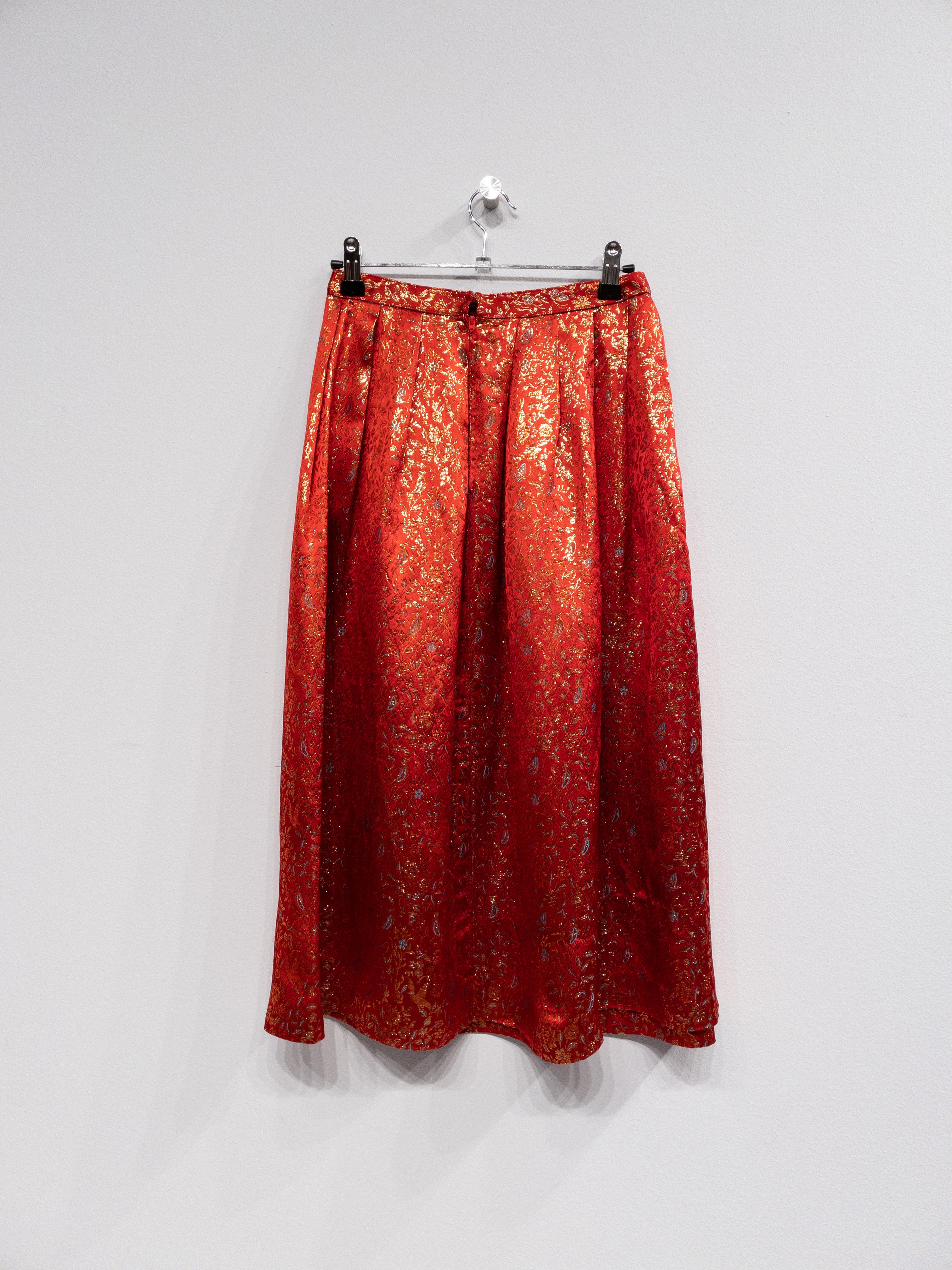 Rød Vintage Glimmer Nederdel