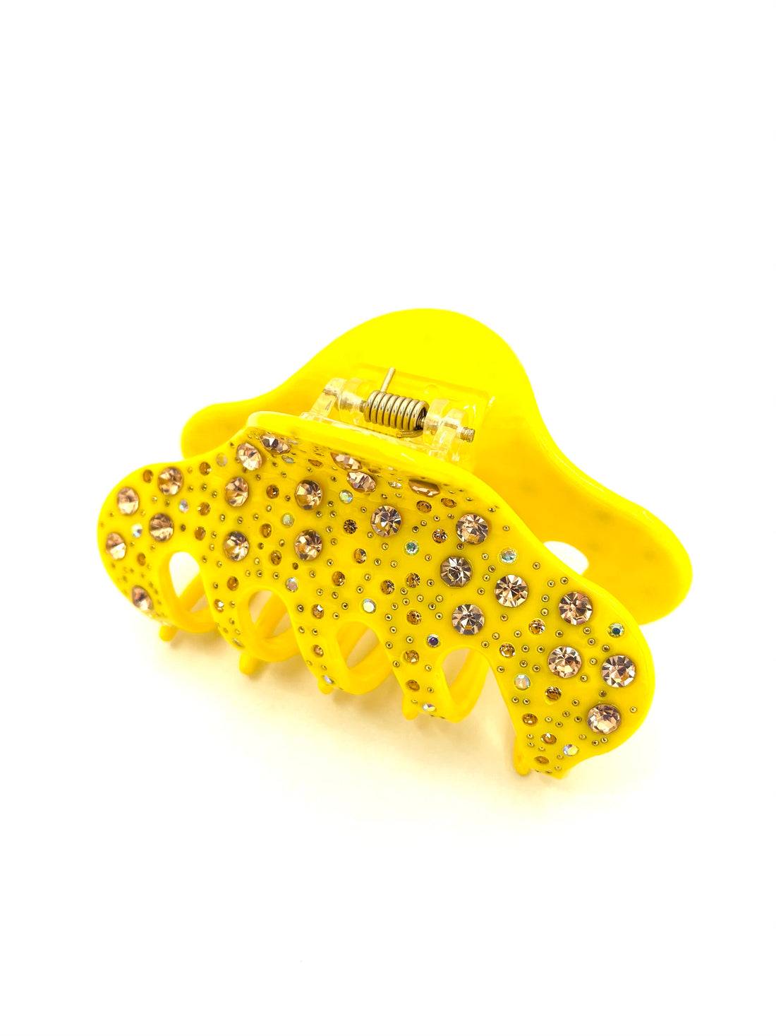 Rhinestone Hairclip - Yellow