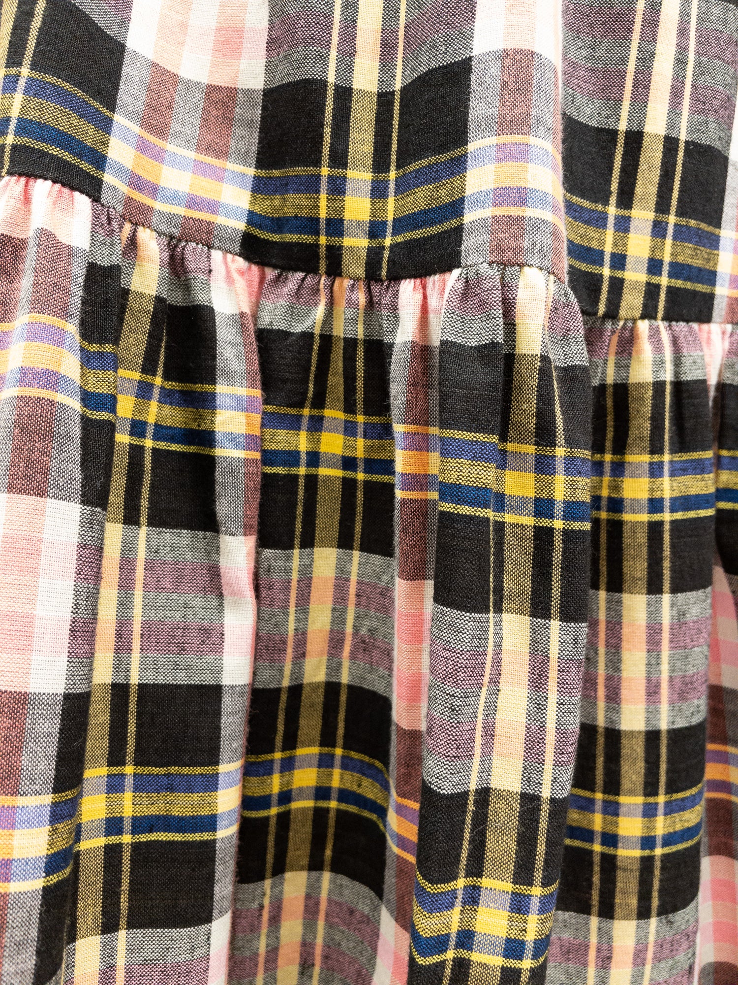 Off Shoulder Smock Dress Short - Lyserød/Gule Tern