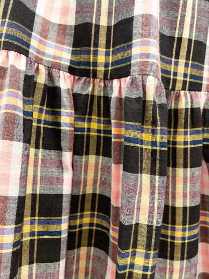 Off Shoulder Smock Dress Short - Lyserød/Gule Tern