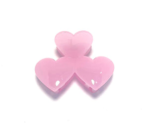 Heart Hairclip - Clear Pink