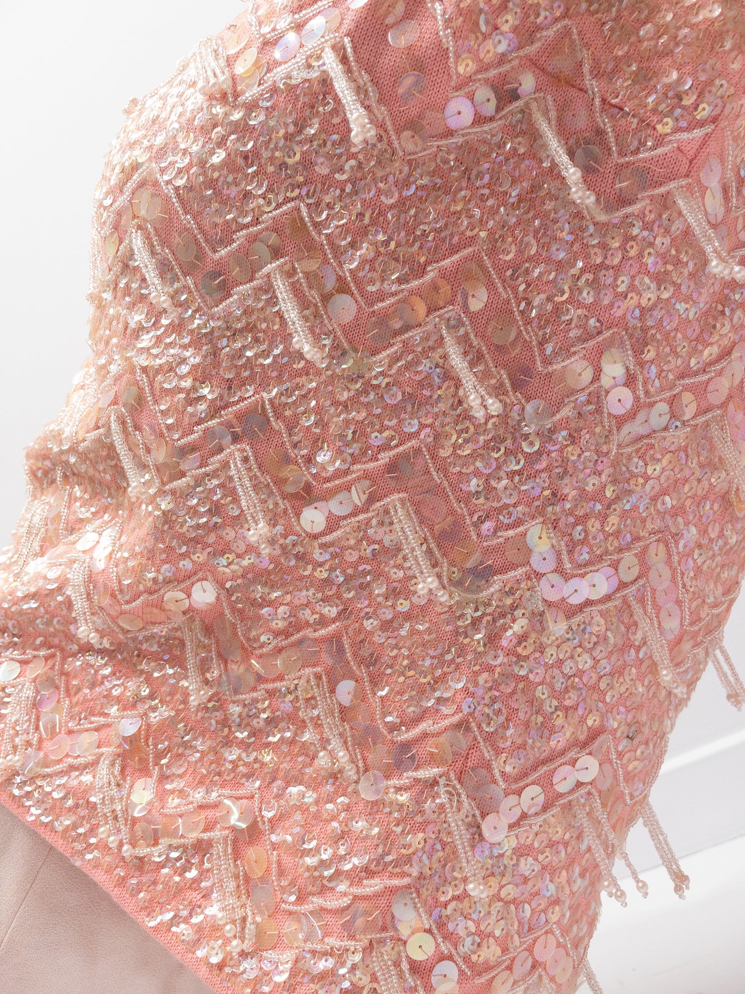 Lyserød Vintage Paillet Top
