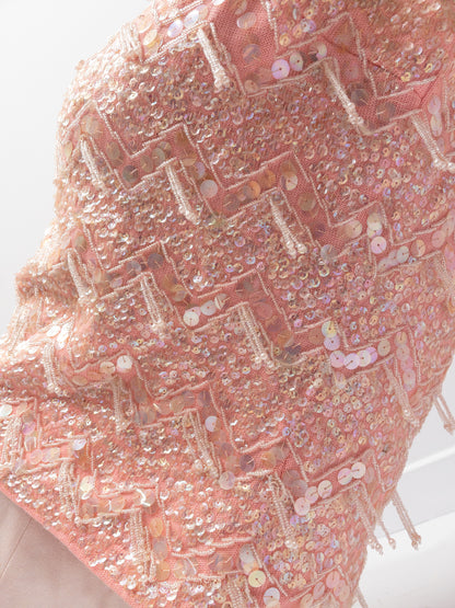 Lyserød Vintage Paillet Top