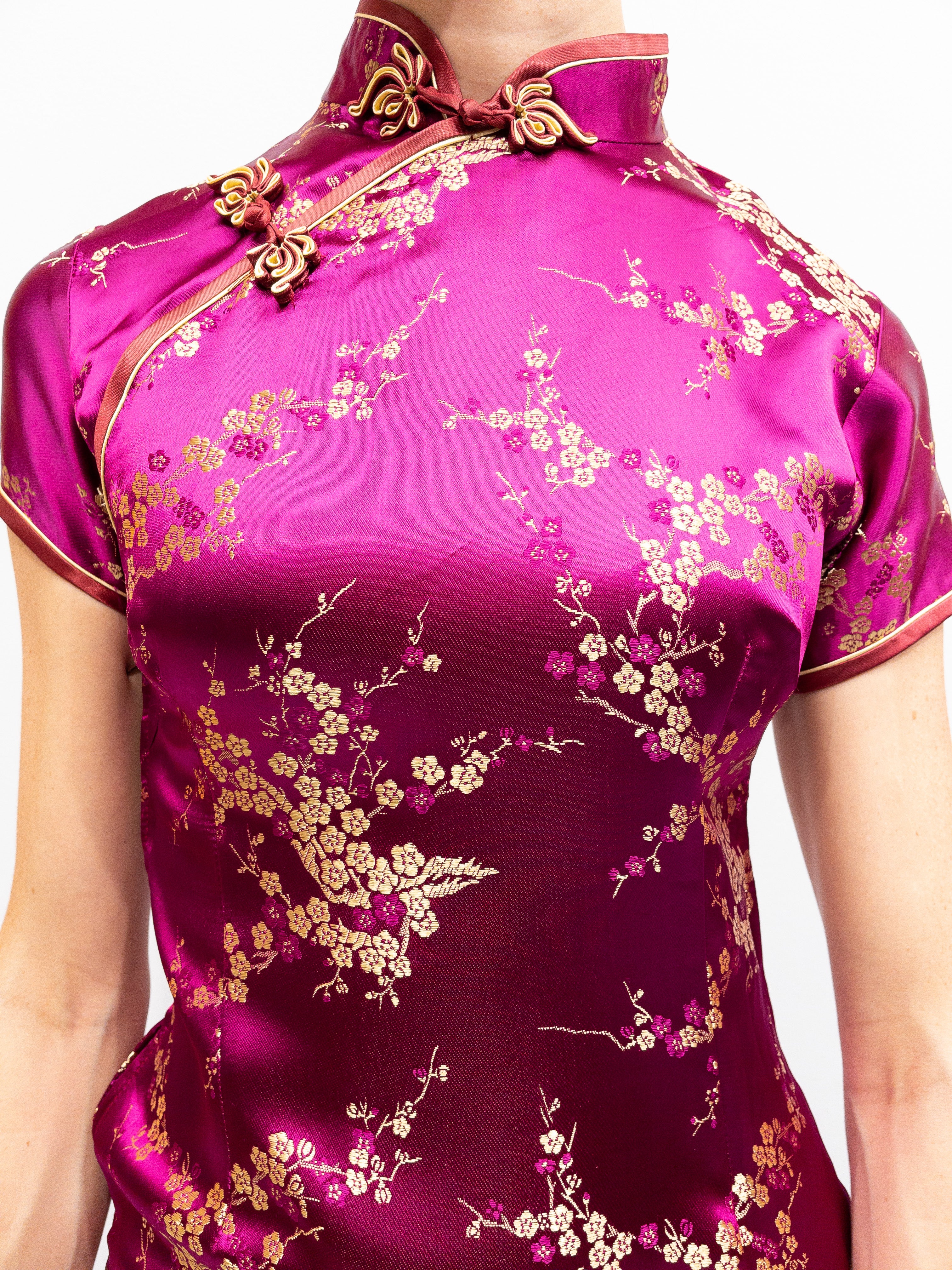 Hot Pink Vintage Silkekjole