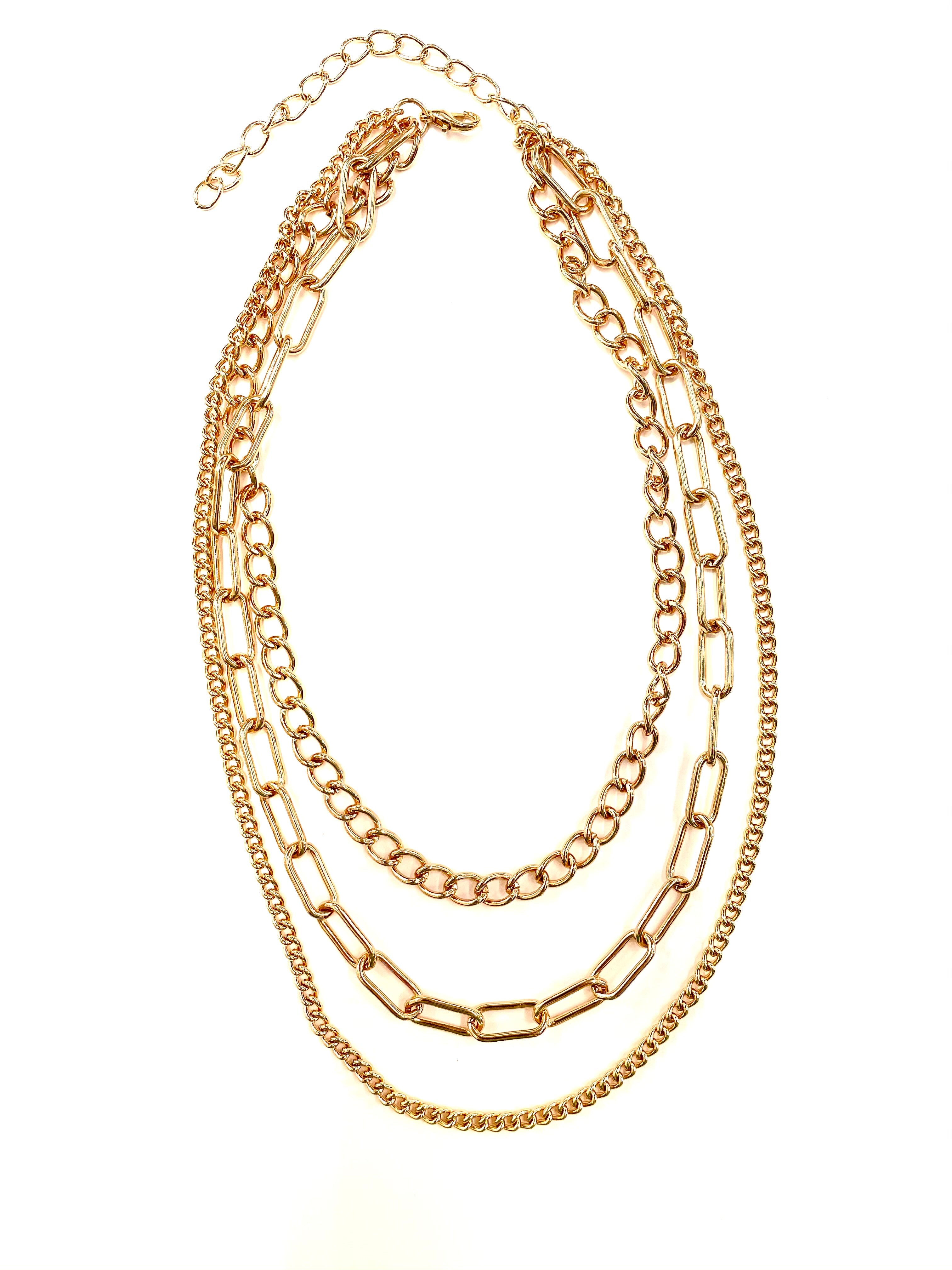 Tulip Triple Chain - Gold