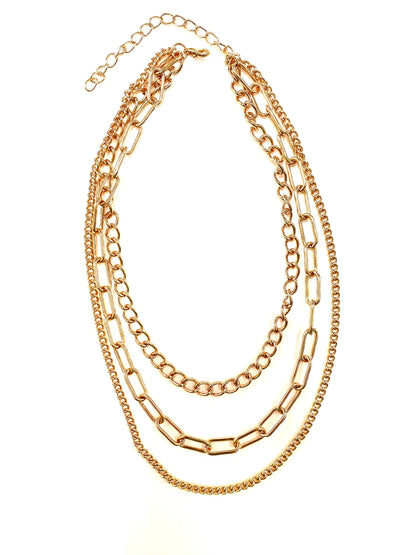 Tulip Triple Chain - Gold