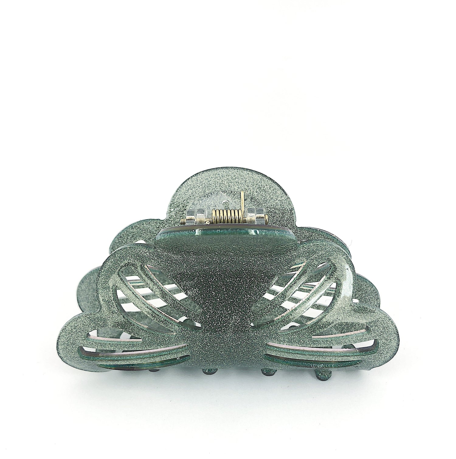 Glitter Stencil Hairclip - Green