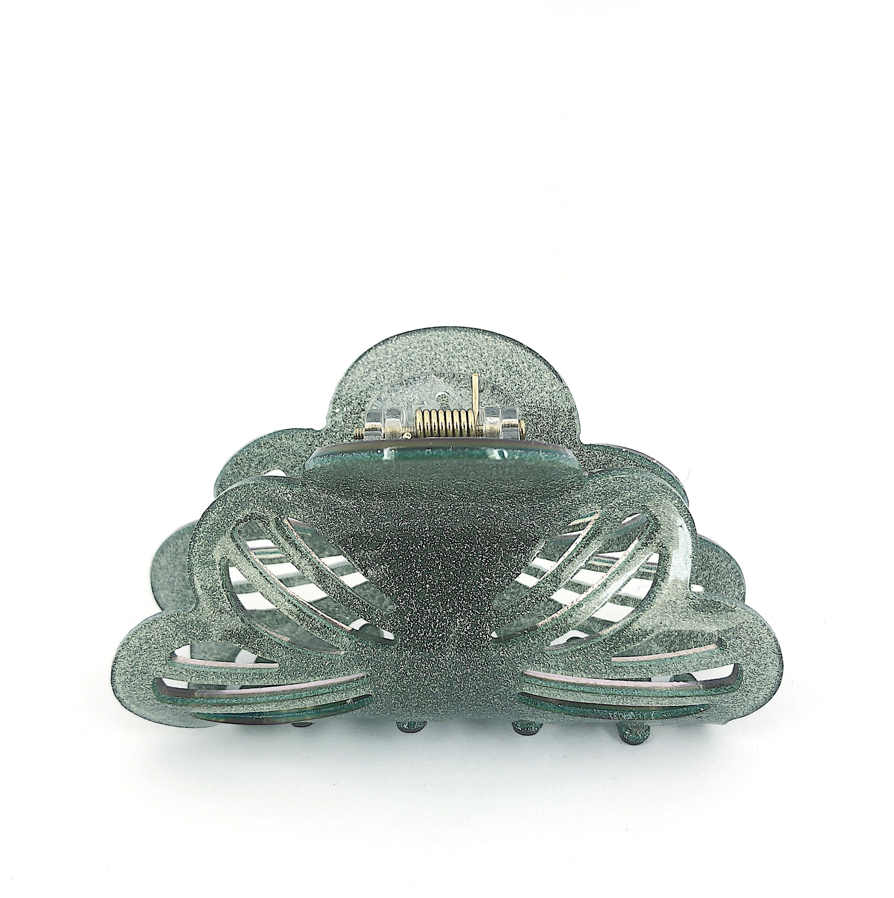 Glitter Stencil Hairclip - Green