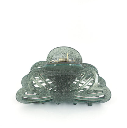 Glitter Stencil Hairclip - Green