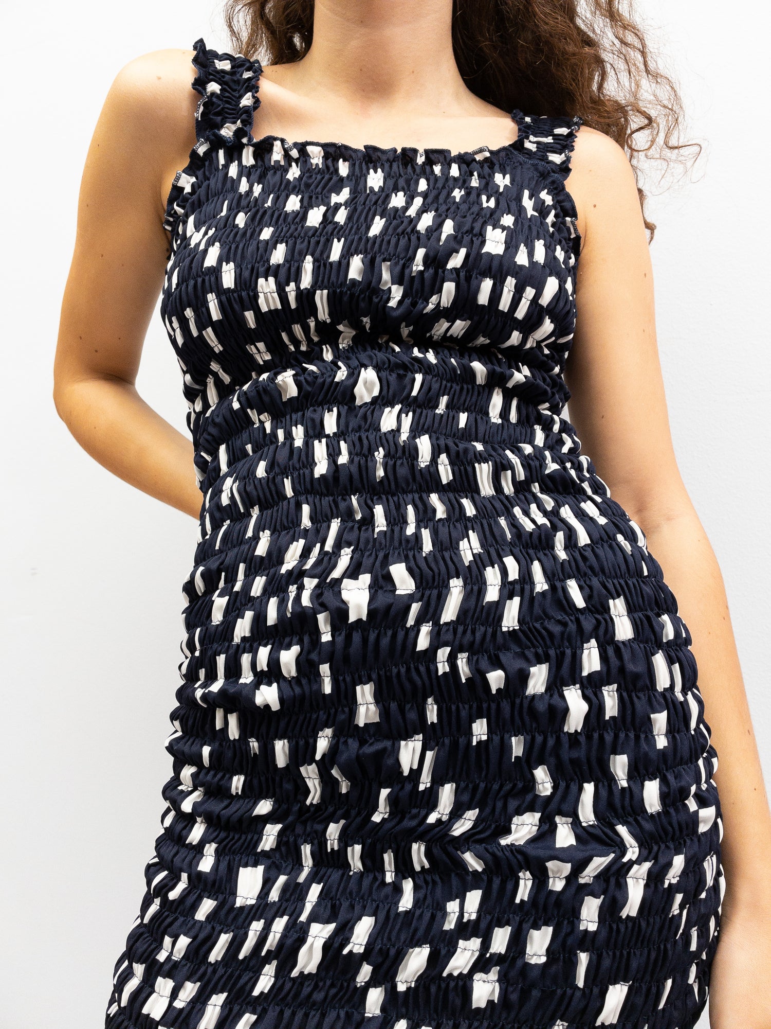 Smock Pencil Dress - Hvide Tern