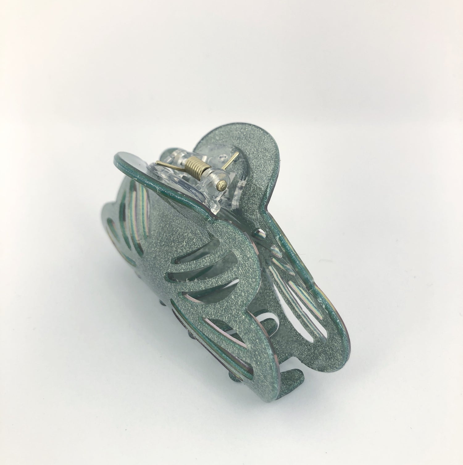 Glitter Stencil Hairclip - Green