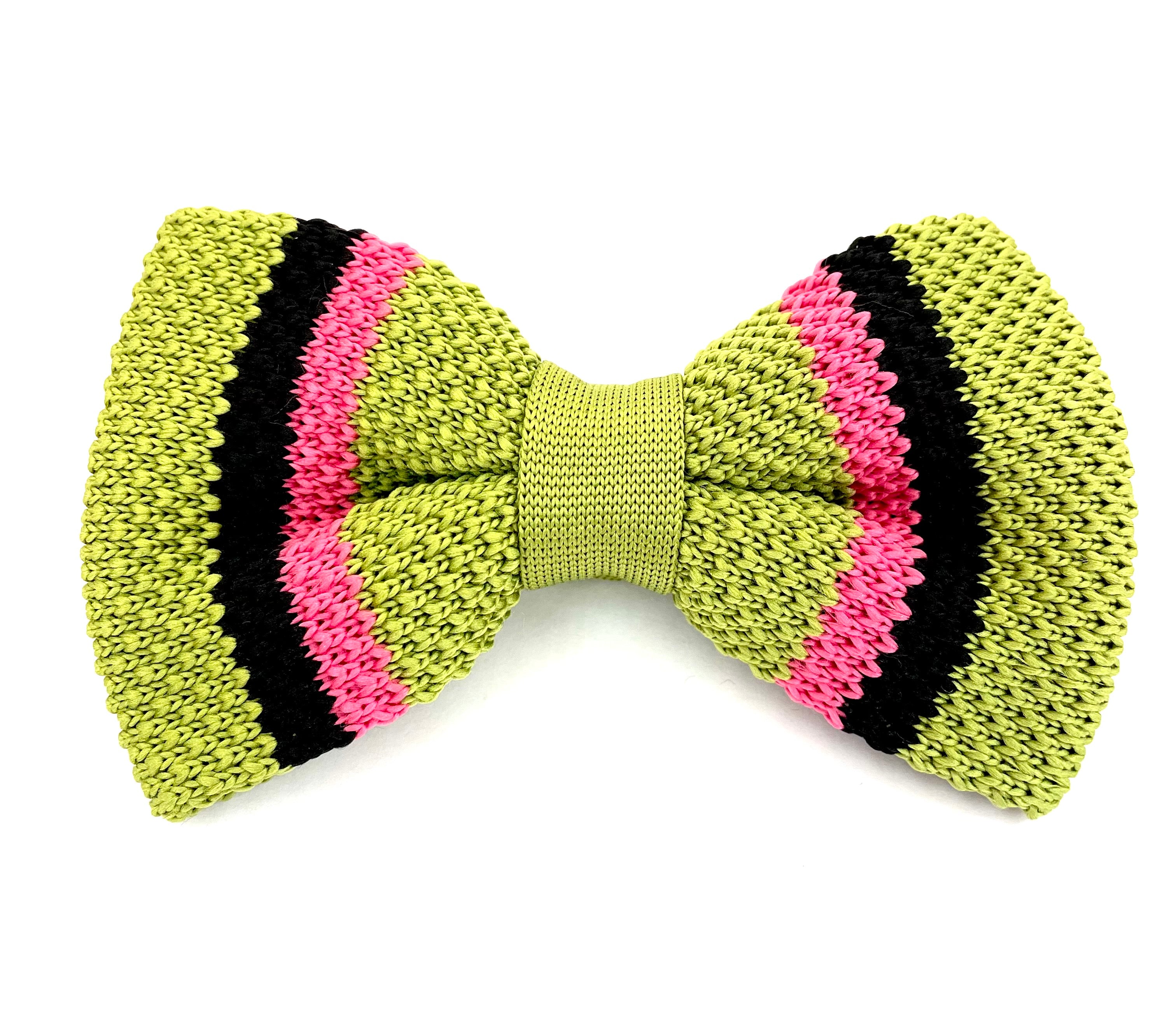 Bowtie Knit - Grøn / Pink / Sort