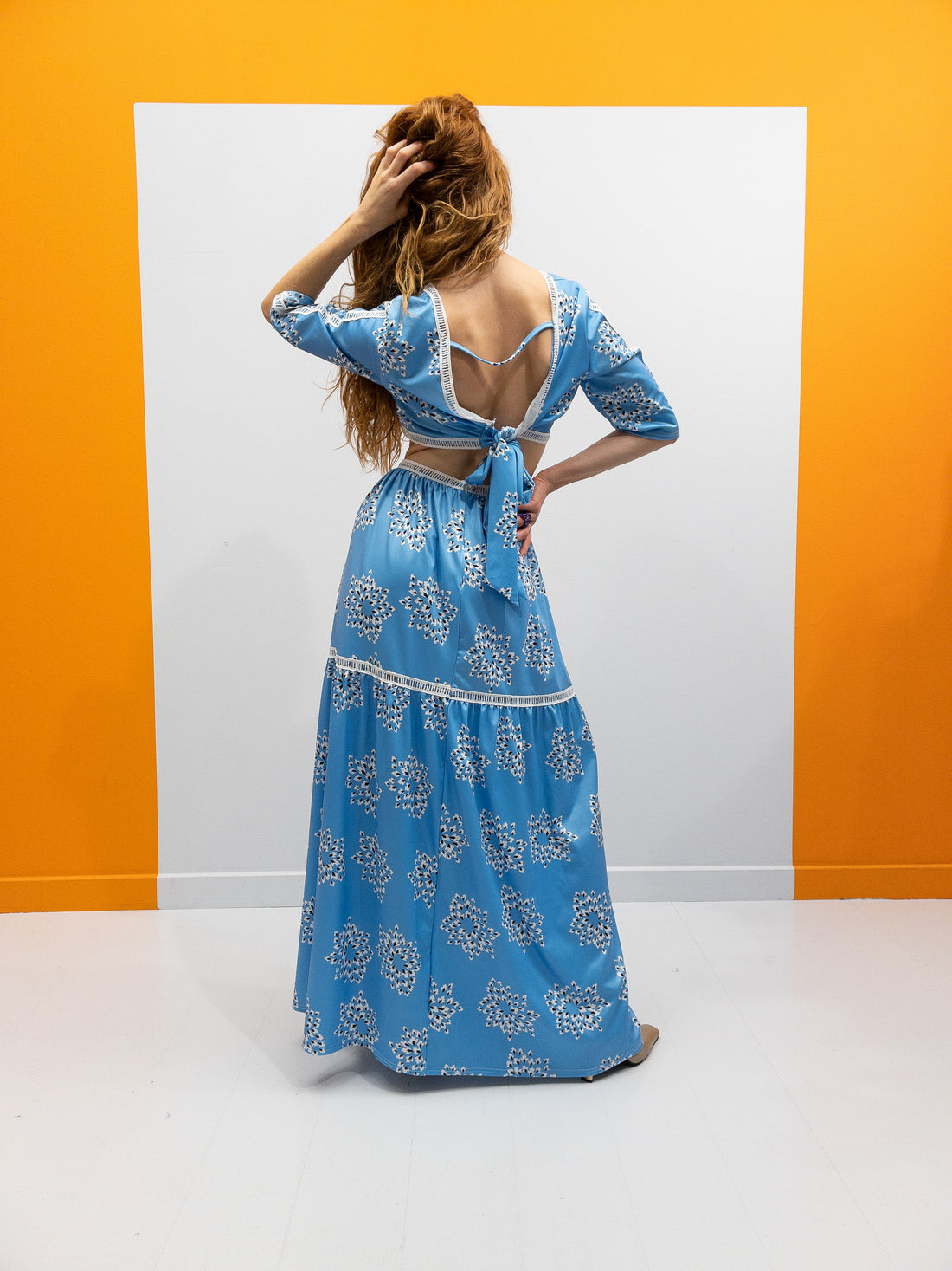 Lyseblåt Vintage Sæt